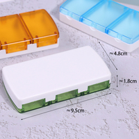 1PC Sealed 3 Grids apteczka przenośna apteczka do przechowywania opieki zdrowotnej plastikowe pudełko przenośne podróżne pudełeczko na tabletki 4